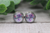 Mimi Purple Floral  Glass Stud Earrings