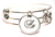 Initial C Circle Triple Style Bangle Bracelet