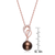 Collette Z Sterling Silver Cubic Zirconia Cultured Pearl Gold Overlay Clear and White Cubic Zirconia Necklace