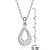 Collette Z Sterling Silver Cubic Zirconia Open Pear Necklace