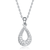 Collette Z Sterling Silver Cubic Zirconia Open Pear Necklace