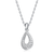 Collette Z Sterling Silver Cubic Zirconia Open Pear Necklace