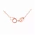Collette Z Rose-plated Sterling Silver Cubic Zirconia Heart Shape Necklace