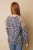 Sequin Shoulder Splicing Print Long Sleeve Top
