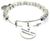 I Love Someone With Alzheimer's Metal Beaded Bangle Bracelet