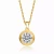 Collette Z Gold Plated Sterling Silver Cubic Zirconia Round Necklace