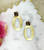 Leopard Stud & Brushed Gold Pendant Earrings 