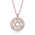 Collette Z Sterling Silver White Cubic Zirconia and Rose Plating Clear Dangling Pendant Necklace