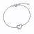 Collette Z Rhodium Plated Cubic Zirconia Heart Adjustable Bracelet