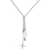Collette Z Sterling Silver Multicolored Cubic Zirconia Strand Necklace