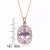 Collette Z Rose-plated Sterling Silver Purple Cubic Zirconia Oval Necklace