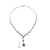Collette Z Sterling Silver Iridescent Cubic Zirconia Pear Drop Necklace