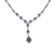 Collette Z Sterling Silver Iridescent Cubic Zirconia Pear Drop Necklace