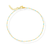 ROXIE DAINTY GOLD BLUE BEAD CHAIN ANKLET