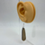 Small Thin Teardrop - Whole Wheat Stain - Lightweight Earrings - Handmade