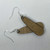 Small Thin Teardrop - Whole Wheat Stain - Lightweight Earrings - Handmade