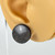 Medium - Castle Stone - Handmade Stud Wooden Earrings - Minimalistic Circle