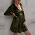 DEEP V-NECK RUFFLE CASUAL DRESS