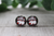 Mama Bear on Dark Plaid | Glass Stud Earrings | Hypoallergenic