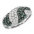 14 Karat White Gold 1 1/10ct. Total Diamond Weight Round-cut Treated Blue Diamond Fashion Pendant Necklace 