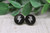 HP Lightning Bolt on Black & Gold Marble || Resin Stud Earrings || Hypoallergenic