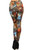 Floral Mix Animal Print Leggings Orange Multi
