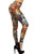 Floral Mix Animal Print Leggings Orange Multi
