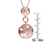 Collette Z Sterling Silver Pink Cubic Zirconia Irregular Cut Stone Pendant