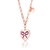 Collette Z Sterling Silver with Rose Gold Plated Heart Paper Clip Chains Necklace