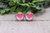 Pink Heart || Stud Earrings
