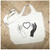 Black and White hand w/heart / Natural Tote Bag