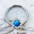 316L Stainless Steel Turquoise Flower Snap-in Captive Bead Ring