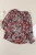 Printed Long Sleeve V-Neck Drawstring Shirt