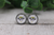 Sunflower Crown Cow  Glass Stud Earrings