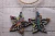Serape & Leopard Flower Dangle Earrings - Double Sided