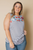 Statement Time Stripe/Floral Plus Size Tank