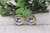 St Louis Blues Hockey Circle || 12mm Glass Stud Earrings