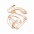 Collette Z Sterling Silver rose gold Clear Cubic Zirconia Layered Necklace