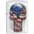 Zippo Patriot Skull - White Matte