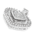 10 Karat White Gold 1 Carat Total Diamond Weight Multi-cut 1 Carat Total Diamond Weight Diamond Heart Pendant Necklace 