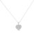 10 Karat White Gold 1 Carat Total Diamond Weight Multi-cut 1 Carat Total Diamond Weight Diamond Heart Pendant Necklace 