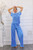 Pleated Mock Neck Short Sleeves Pant Set