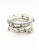 Wrap Bracelets-Monica in Silver Leather & Gray
