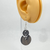 Small - Castle Stone Stain Cut out Circle Handmade Wooden Earrings Geometric