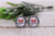 Dog Mom - Red Heart || 12mm Glass Stud Earrings 