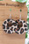 Leopard Circle || Wood Dangle Earrings