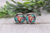 Highland Cow on Turquoise & Cow || 12mm Glass Stud Earrings