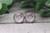 Floral Crown Pig  Glass Stud Earrings