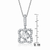 Collette Z Sterling Silver Cubic Zirconia Flower-shape Necklace