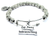 Go Away I'M Introverting Metal Beaded Bangle Bracelet